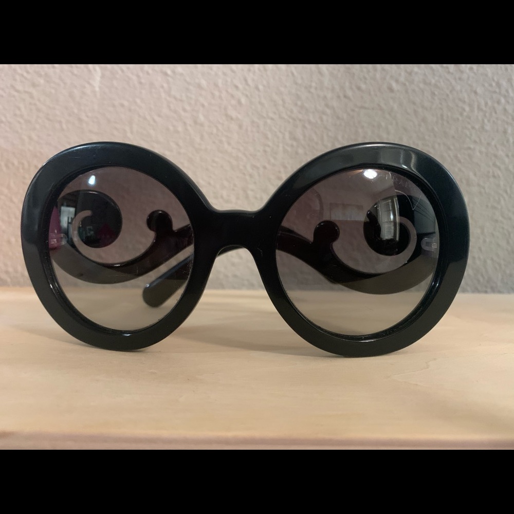 Authentic Prada black Baroque sunglasses.